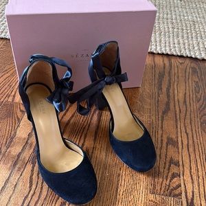 Sezane Black Suede Babies